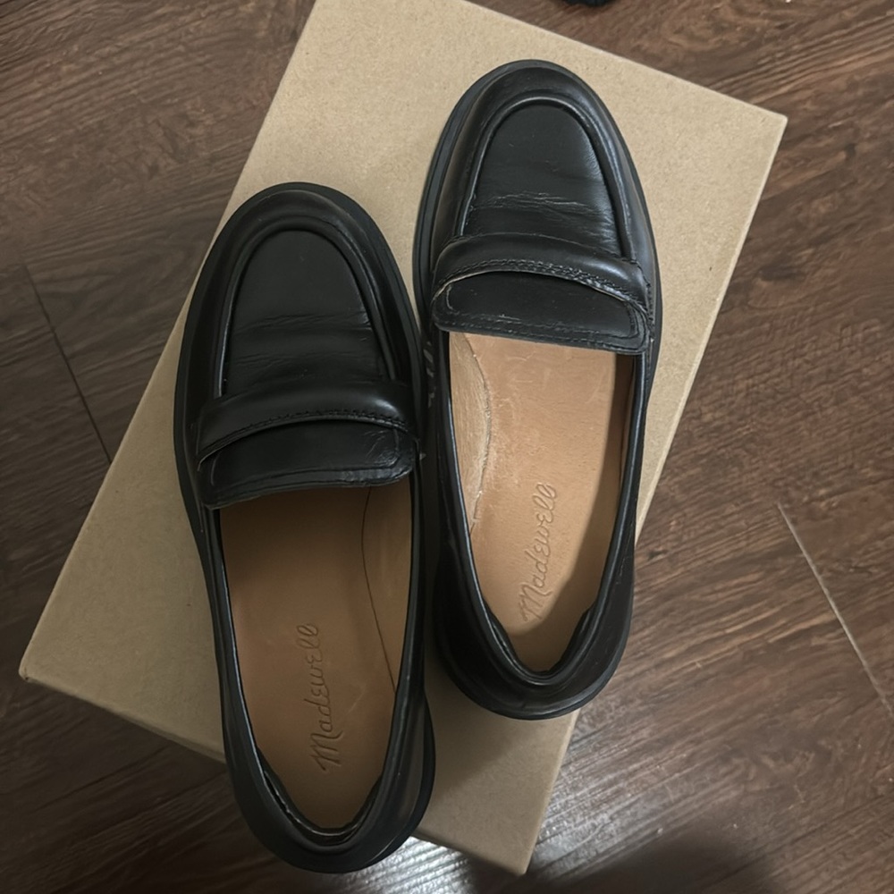 Madewell Black Leather Loafers